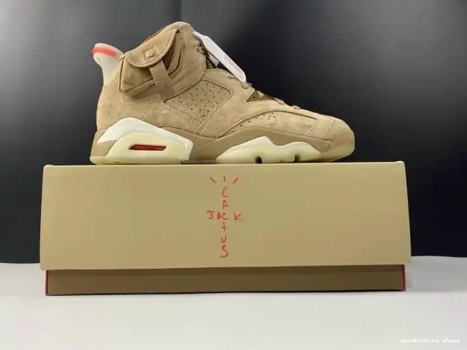 Cheap Travis Scott Khaki Retro Air British 6 Jordan DH0690-200 0508